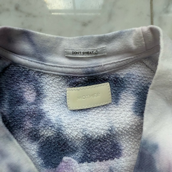 MOTHER Tie-Dye Top in Blue and White - Picture 2 of 4